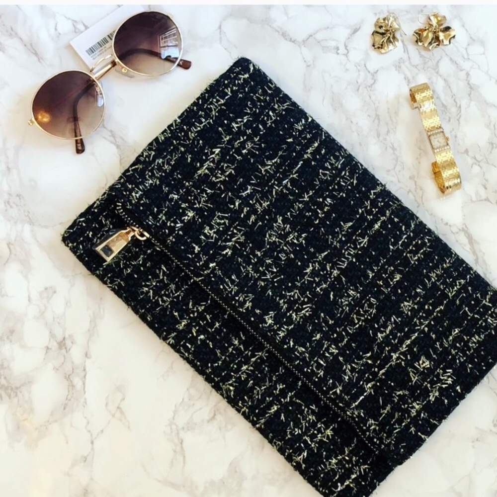 NWOT Leora Green & Gold Plaid Chain Purse - Picture 1 of 8